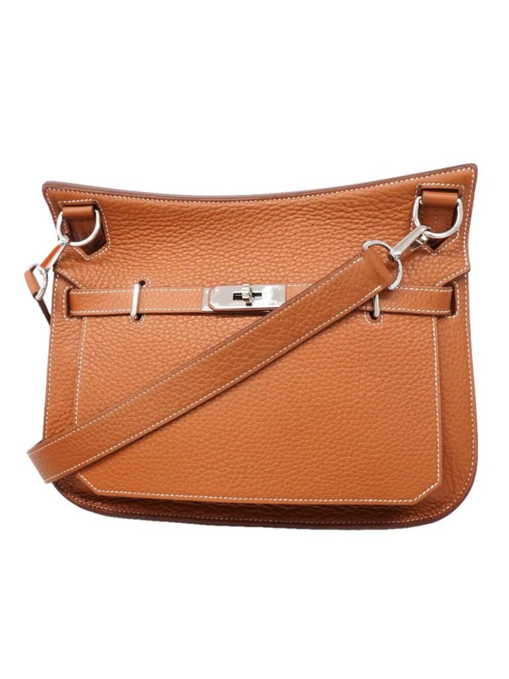 Hermes Shoulder Bag Gypsierre 28 Taurillon Clemence Gold Silver